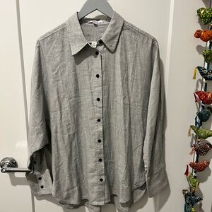 Madewell Heathered Flannel Dolman-Sleeved Shirt, NWT, Sz Medium